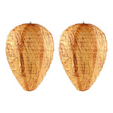 2 Pack Fabric Wasp Nest Decoy Outdoor Garden Hanging Wasps Deterrent Fake Wasp Repellent for Home Hornets Wasps Yellow Jackets Waterproof