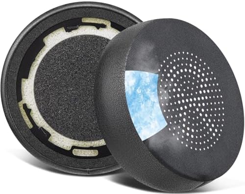 SOULWIT Cooling Gel Earpads Replacement for Jabra Evolve 75(75UC 75MS 75SE) Stereo Wireless Bluetooth Headset, Ear Pads Cushions with High-Density Noise Isolation Foam - Black