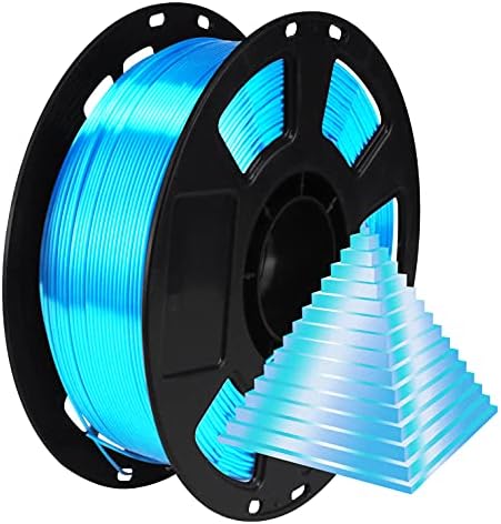 Silk Acid Blue PLA Peacock Blue Pearlescent Shining 3D Printing Material, 1kg 2.2lbs 1.75mm 3D Plastic Material, Widely Support for FDM 3D Printer, Easy to Print