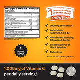 Vitamin C 1000mg (per Serving), Airborne Citrus Chewable Tablets (116ct), Gluten-Free Immune Support Supplement, with Vitamins A C E, ZINC, Selenium, Echinacea & Ginger, Antioxidants (Pack of 2)