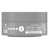 TAFT Schwarzkopf - Taffeta - Wax - Hair Wax for Men - Matte Effect 5 - Strong Attachment - Protects Hair from Drying Out - Long Lasting - 24 Hours Hold - Hairdressing Hair Style - 75 ml