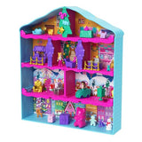 Polly Pocket Dolls Advent Calendar, Gingerbread House Playset with 24 Surprises, Dollhouse Furniture, Toy Car & Holiday Accessories