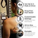 TENS 7000 Rechargeable Tens Unit Muscle Stimulator, Back Pain Relief, 4 Electrodes/Unit Pads, Period Pain Simulator, Muscle Recovery & Growth, Stim Machine, Electrotherapy, TENS Machine