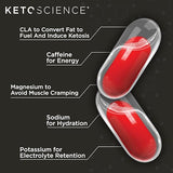 Keto Science Keto Burn Dual-Action Fat Burner Capsules, Supports Weight Loss, Boost Metabolism, May Increase Energy, BHB Salts, Ketones, CLA, Caffeine, EGCG, 180 Capsules, 45 Servings, 3 Pack, Multi