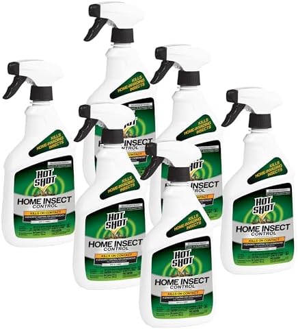 Hot Shot Home Insect Control 24 Ounces, Ready-To-Use Formula, Kills Home-Invading Insects, Pack of 6