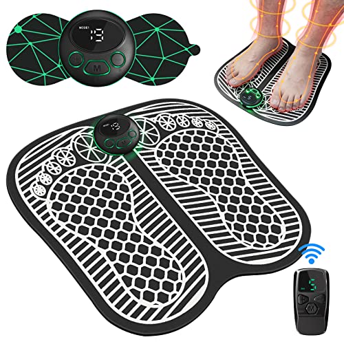 Foot Massager Mat TENS Back Muscle Stimulator with Remote Control Electric Pulse Feet Acupressure Pad Massager Machine Relieves Feet Legs Fatigue Body Pains Neuropathy (FSA or HSA Eligible)