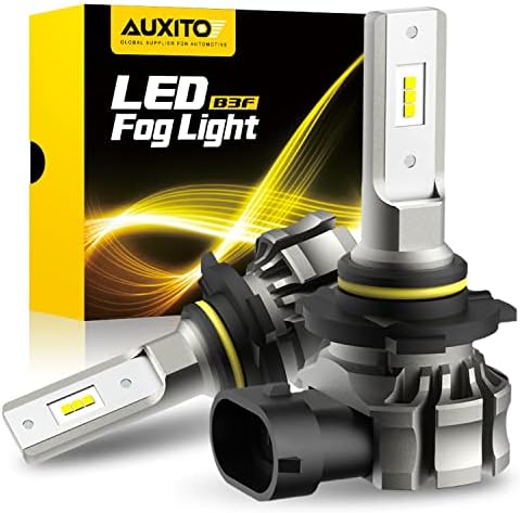 AUXITO 9145 LED Fog Light Bulbs, 6000LM 6500K Cool White Light, 300% Brightness H10 9140 9045 9040 Led Fog Lights, CSP LED Chips, DRL Replacement for Cars, Pack of 2