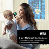 Braun No Touch 3-in-1 Thermometer - Touchless Thermometer for Adults, Babies, Toddlers and Kids – Fast, Reliable, and Accurate Results, Digital