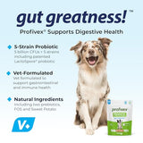 Vetnique Labs Profivex Probiotics for Dogs All Natural Dog Chews & Powder for Digestive Health Probiotic Supplements for Dogs 5 Strains of Probiotics & Prebiotics (Soft Chews, 30ct)