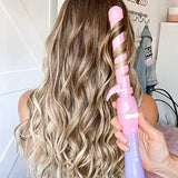 Beachwaver B1 Rotating Curling Iron in Pink Sunset | 1 inch barrel for all hair types | Automatic hair curler | Easy-to-use curling wand | Long-lasting, salon-quality curls and waves | Dual voltage