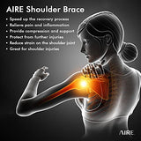 Shoulder Brace for Men and Women Recovery Shoulder. Adjustable Shoulder Support for Rotator Cuff, AC Joint Pain Relief, Shoulder Injuries. Perfect Fit Shoulder Compression Sleeve (One Size Regular)