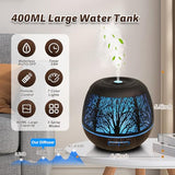 Diffusers for Essential Oils Large Room 400ml,Essential Oil Diffuser for Home with R/C,Cool Mist Humidifiers for Bedroom,7 Colors Changed & 3 Mist Mode Waterless Auto Off for Office Meditation Decor