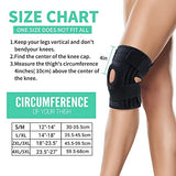 ABYON Adjustable Knee Brace for Knee Pain Relief, Meniscus Tear, Arthritis, LCL, MCL Support - Black Unisex