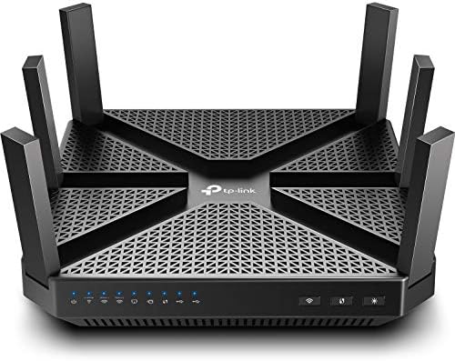 TP-Link AC4000 Smart WiFi Router - Tri Band Router , MU-MIMO, VPN Server, Antivirus/Parental Control, 1.8GHz CPU, Gigabit, Beamforming, Link Aggregation, Rangeboost, Works with Alexa(Archer A20),Black