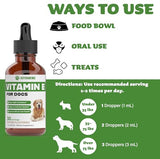 Vitamin E for Dogs | Vitamin E Dog | Vitamin E for Dog | Dog Vitamins E | Vitamin E Canine | Vitamin E Supplement for Dogs | Vitamin E Oil Dog | Dog Vitamins | Dog Immune Support | 1 fl oz