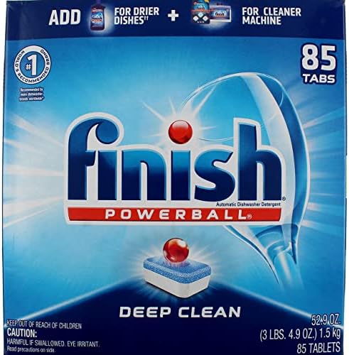 Finish All in 1 Powerball Fresh, 85ct, Individually Wrapped Dishwasher Detergent Tablets