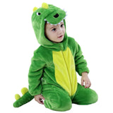 QIAONIUNIU Halloween Baby Green Dinosaur Costumes Toddler Outfit Infants Cosplay Romper 18-24 Months