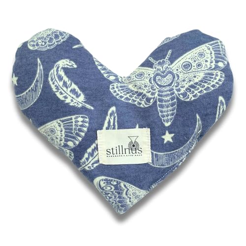 Heart-Shaped Weighted Eye Pillow - Organic Lavender & Flax Seed | Hot/Cold Therapy for Stress Relief, Meditation & Relaxation | Holiday Gift for Women, Moms, & Yoga Lovers