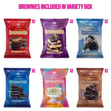 Prime Bites Protein Brownie from Alpha Prime Supplements, 16-17g Protein, 5g Collagen, Delicious Guilt-Free Snack,12 bars per box (Variety Pack)