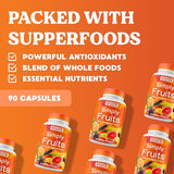 Simply Nature's Promise - 90 Fruit Capsules - Made with Whole Food Superfoods, Packed with 25 Different Fruits - 100% Soy Free