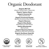 Truvani Organic Aluminum Free Deodorant - Fragrance Free USDA Organic Deodorant for Women and Men - Paraben Free, Non GMO - Unscented, 2.8 oz (1 pack)