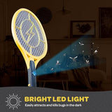 Electric Fly Swatter Handheld Bug Zapper Racket for Indoor/Outdoor - 4000 Volt Fly Swatter - Instant Bug & Mosquito killer with Attractant LED light - USB Rechargeable Portable Fly Zapper.