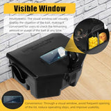 4 Pcs Rat Bait Station with Keys & Visible Window Indoor Outdoor for Rats Mice Squirrels Rodents, Reusable Traps for Storing Mouse Poisoning Bait Blocks, Safe Pest Control for Kids & Pets (Medium)