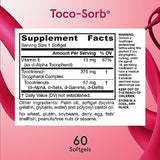 Jarrow Formulas Toco-Sorb Cardiovascular Health and Brain Function Support, High Absorption Formula, Tocotrienol-Tocopherol Complex and Vitamin E, 60 Softgels, 30 Day Supply