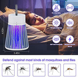 ELLASSAY Electric Bug Zapper for Indoor & Outdoor - Rechargeable Mosquito and Fly Killer Portable USB LED Purple Light Trap Have Security Grid Home, Bedroom, Backyard Camping Using, Grey