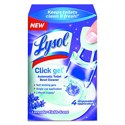Lysol Automatic Toilet Bowl Cleaning Click Gel, Lavender Scent, 4 Count (Pack of 5)