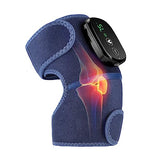 Knee Massager with Heat and Vibration, Heated Shoulder Brace Elbow Wrap, Knee Heating Pad for Arthritis (Pack of 1 Blue)