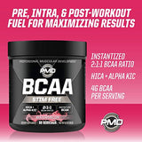 PMD Sports BCAA Stim-Free Amino Acids - Better Workout Performance, Enhanced Recovery, Daily Energy, Muscle Builder, and Muscle Sparing - BCAA Powder Drink Mix - Watermelon (30 Servings)