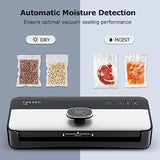 FRESKO Upgraded Fully Automatic Vacuum Sealer, Hands-Free Food Vacuum Sealer without Flipping the Lid, Easy-to-Use Touch Operation with Visual Progress Bar, ETL Certified (Silver)