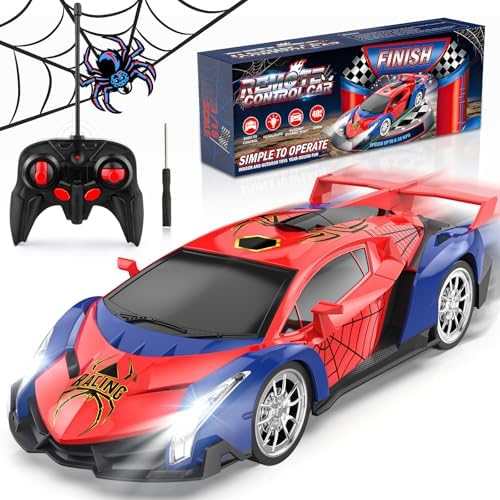 Growsland Remote Control Car for Kids, RC Cars for Boys Kids 1:18 Electric Vehicle Toy Car Hobby Racing Car Toys with Lights & Controller, Birthday Gift for 3 4 5 6 7 8 9 Year Old Boys Girls