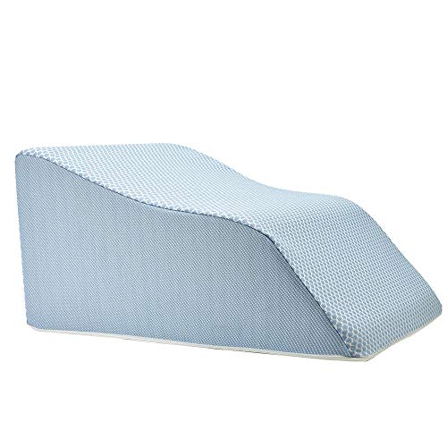 Lounge Doctor Elevating Leg Rest Wedge Pillow, Light Blue, Tall