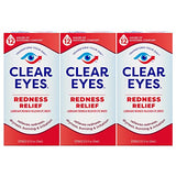 CLEAR EYES Redness Eye Relief Eye Drops, 0.5 Fl Oz, Pack of 3