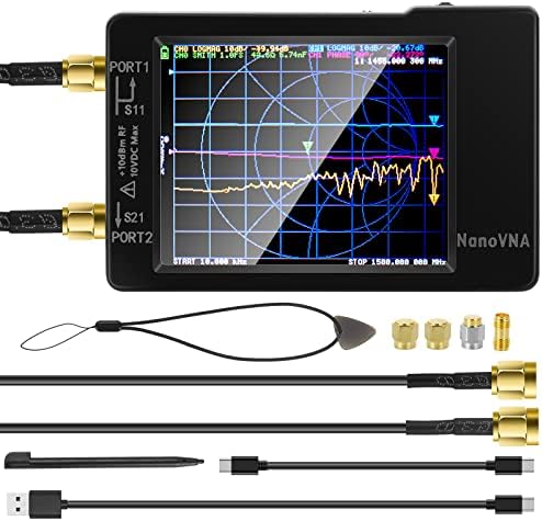 [Upgraded] AURSINC NanoVNA-H Vector Network Analyzer 10KHz -1.5GHz Latest HW Version 3.6 | HF VHF UHF Antenna Analyzer