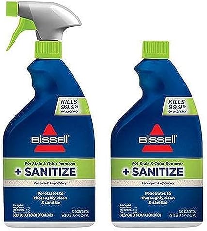 Bissell Pet Stain & Odor Remover + Sanitize Formula, 22 oz, 2 Pack, 11299