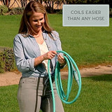 BERNINI 50' No-Kink Lite Chroma Outdoor Metal Garden Hose - Turquoise Blue