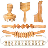 Buymax Wood Therapy Massage Tools, Maderoterapia Kit Lymphatic Drainage Massager, Body Sculpting Tools for Lymphatic Drainage, Anti-Cellulite, Muscle Release(6 in 1)