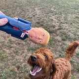 Happy Creatures - Donald Trump Squeaky Dog Toy - Crazy Realistic & Funny - Natural Rubber (Latex) 8.5" Tall - Small, Medium & Large Dogs - Durable & Interactive Play Toy