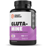 Crazy Muscle Keto Friendly L Glutamine Capsules 1000mg, Post Workout Supplement to Increase Recovery, Decrease Delayed Onset Muscle Soreness, Reinforce Strength Gains & Heal Leaky Gut (100 Pills)