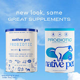 Native Pet Probiotic for Dogs - Vet Created Powder Digestive Issues Dog + Prebiotic Bone Broth 232 Gram 6 Billion CFU- Probiotics Love! (16.4 oz)