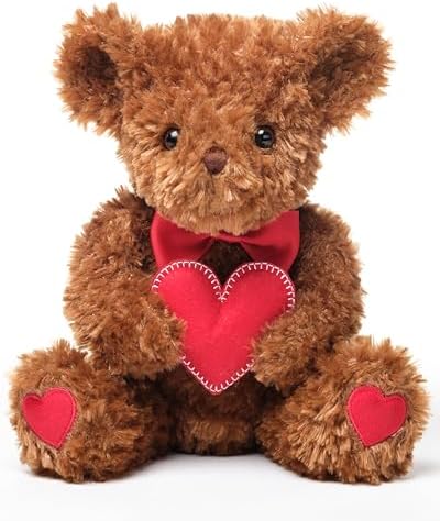 Bearington Collection I Love You More Valentines Teddy Bear, 6 Inch - Valentine's Day Stuffed Animals Ideal Plushies Gift for Kids & Girlfriends