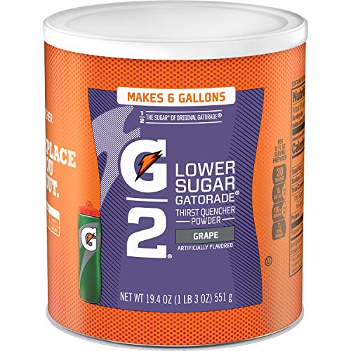 Gatorade Thirst Quencher Powder, G2 Low Calorie, Grape, 19.4 Ounce (Pack of 3)