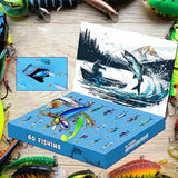 24 Days Christmas Countdown Fish Tackle Set, Advent Calendar 2024 Fishing Lure for Man Adult Teen, Fishing Advent Calendar 2024, Fishing Lure Advent Calendar, Advent Calendar Gifts for Men Boys Kids(U