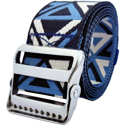 LAMBOX Gait Belt Transfer Belt with 2-inch Soft and Comfortable Jacquard Webbing for Caregivers, Seniors, Elderly, etc. (Color21, 60 Inch)