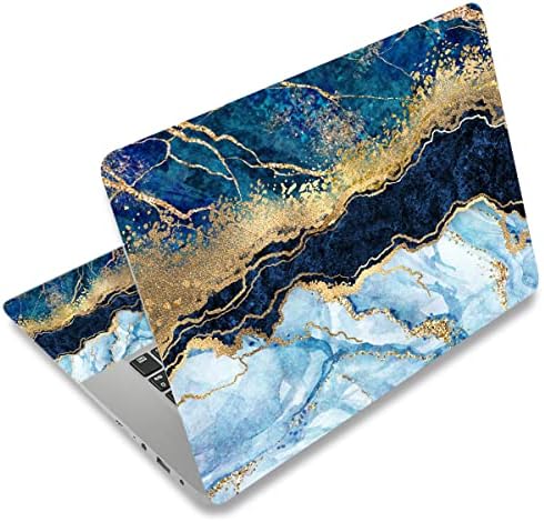 Laptop Skin Sticker Decal,13.3" 14" 15" 15.4" 15.6 inch Laptop Universal Vinyl Skin Sticker Cover,Dustproof Waterproof Reusable Art Decal Protector with Free 2 Wrist Pads (Marble 12)