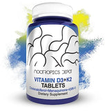 Nootropics Depot Vitamin D3 + K2 with Vitamin C Tablets | 60 Count | Cholecalciferol + Menaquinone-4 (MK-4) | Mood, & Bone Health | Healthy Calcium Absorption