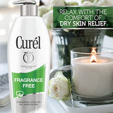 Curel Fragrance Free Body Lotion, Unscented Dry Skin Moisturizer for Sensitive Skin, with Advanced Ceramide Complex, Repairs Moisture Barrier, 13 Ounce (Pack of 3)